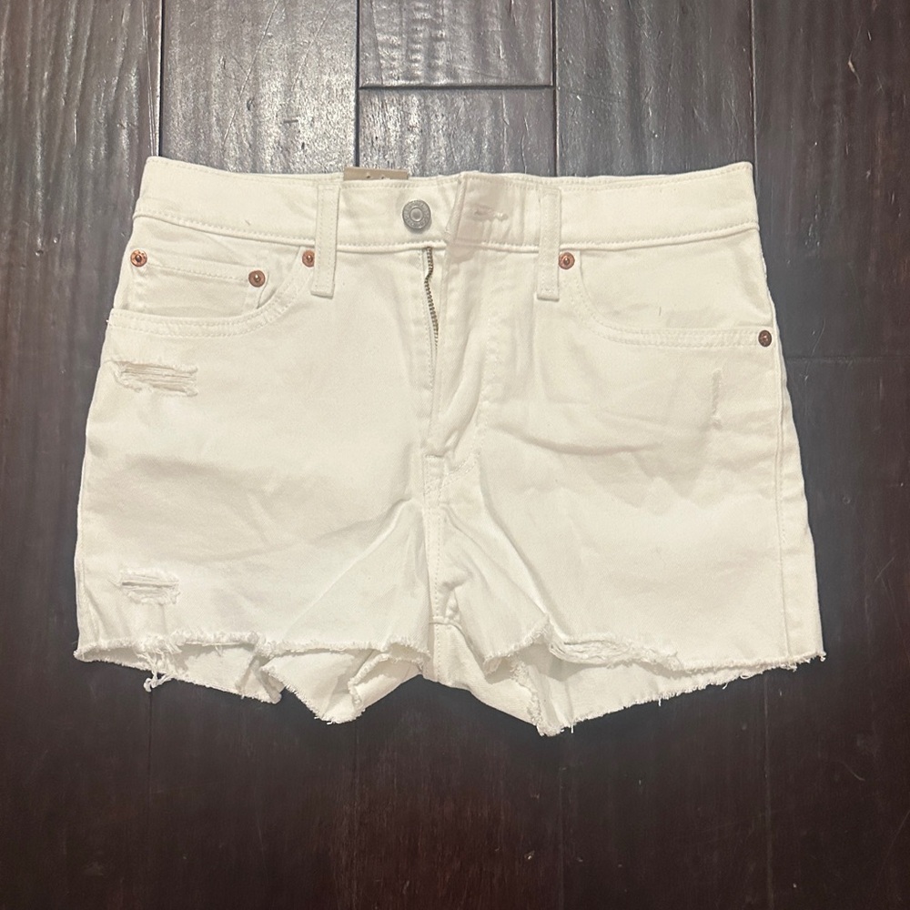 Levi's White Jean Shorts for Women